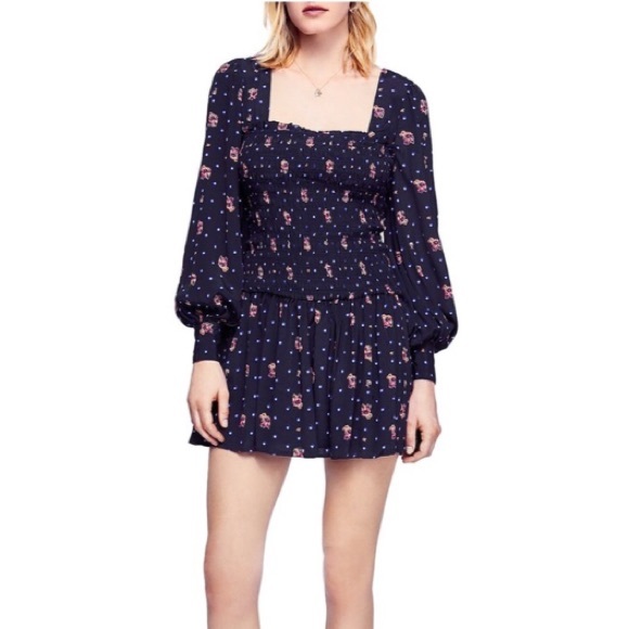 New without tags: Free People Two Faces smocked floral dress L - Picture 6 of 6